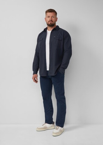 s.Oliver Regular fit Button Up Shirt in Blue
