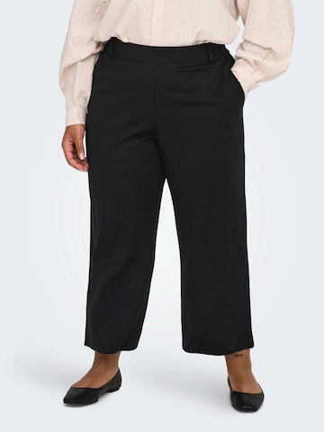 ONLY Carmakoma Boot cut Trousers 'CARGOLDTRASH' in Black: front