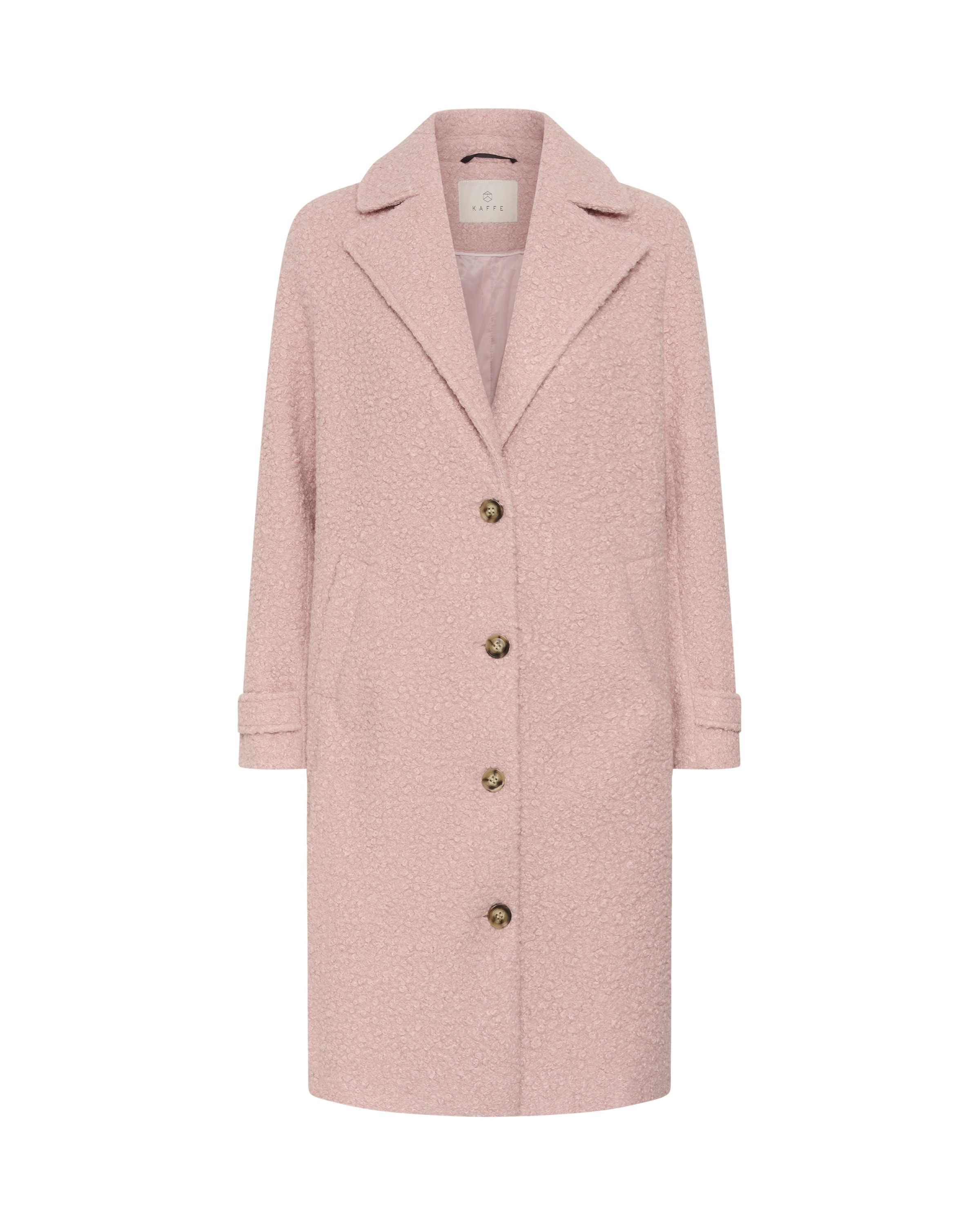 Kaffe Between-Seasons Coat in Pink: front