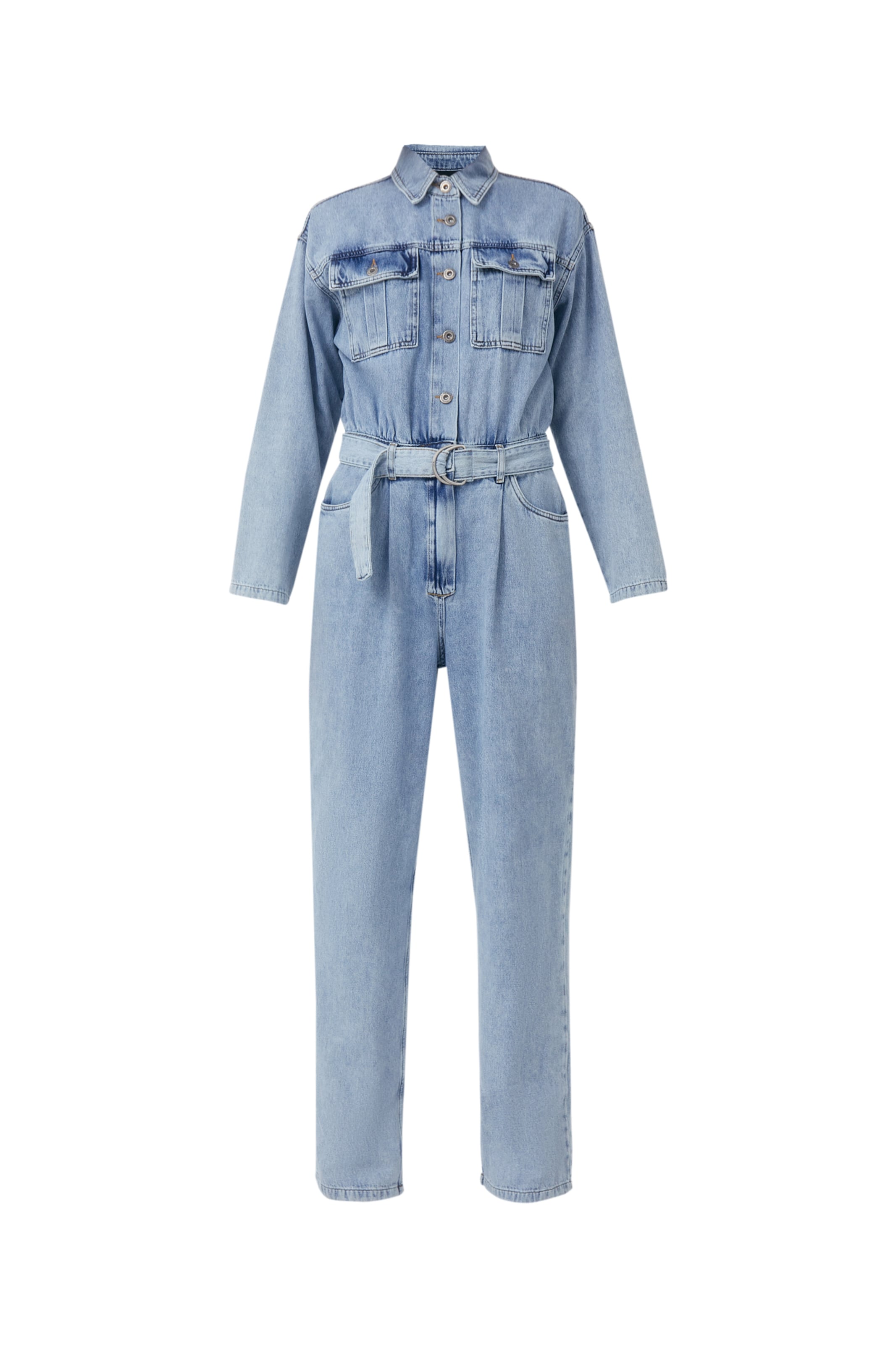 Finn Flare Jumpsuit 'Classic' in Blauw: voorkant