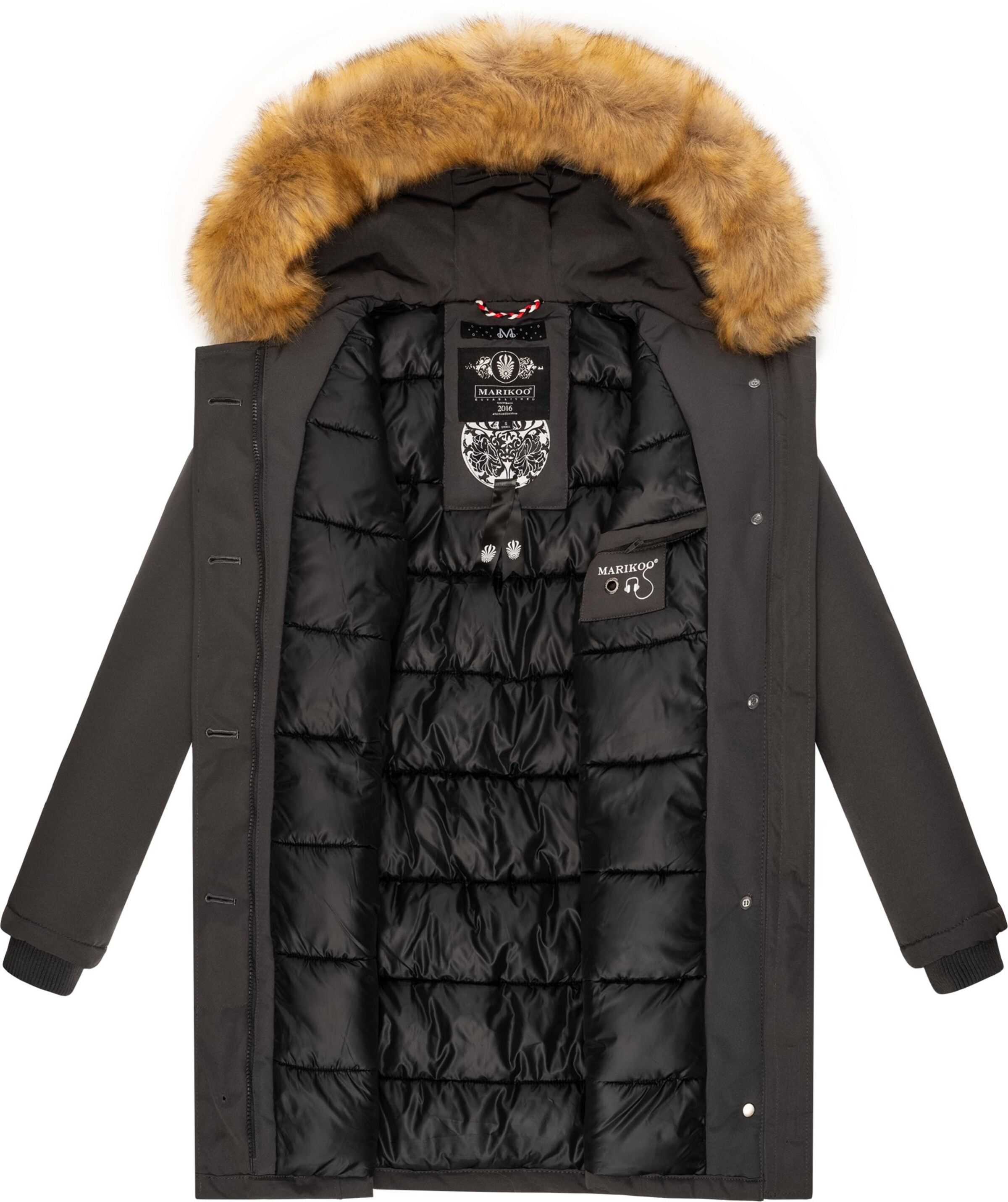 Parka d’hiver 'Karmaa' MARIKOO en gris