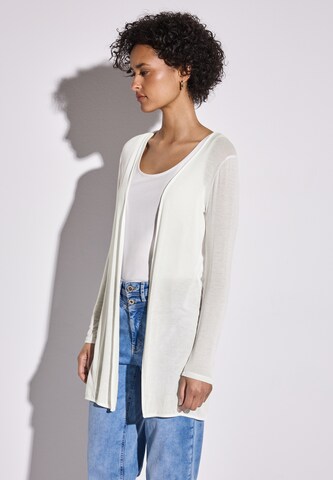 STREET ONE Knit Cardigan in White: front