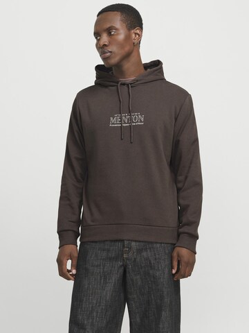 JACK & JONES Sweatshirt in Bruin: voorkant
