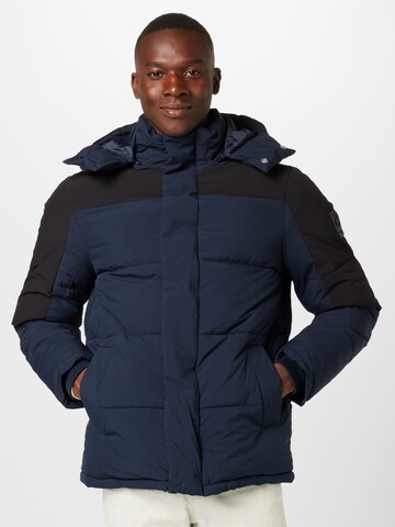 BURTON MENSWEAR LONDON Winterjas in Blauw: voorkant