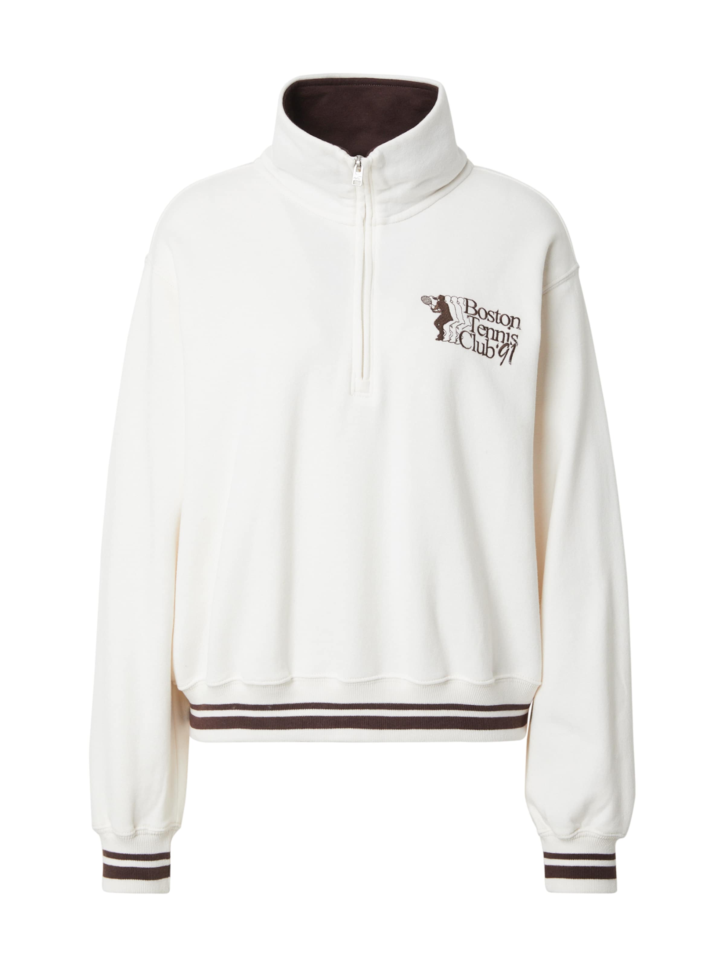 HOLLISTER Mikina – béžová: přední strana