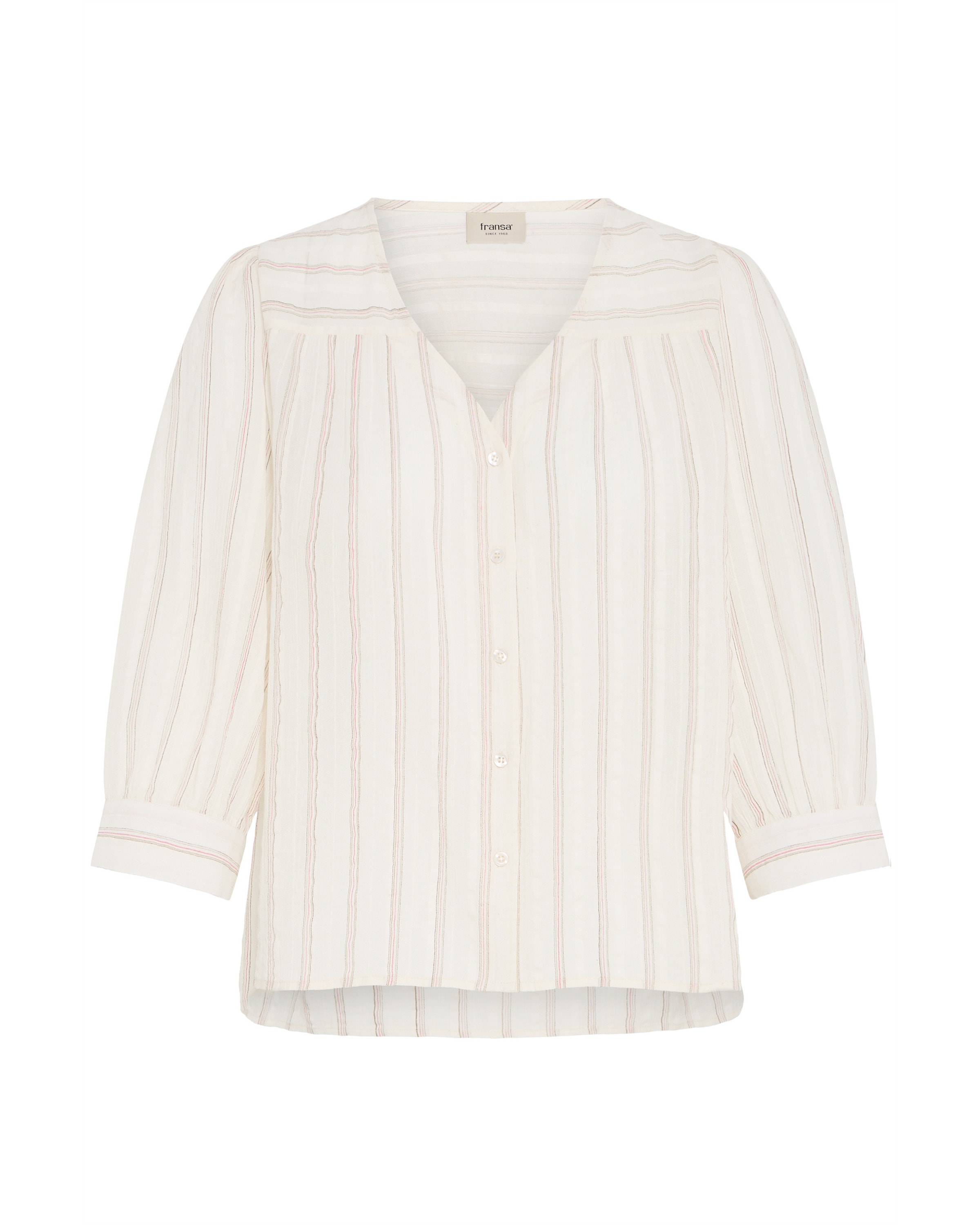 Fransa Blouse 'Fradi Sh 1' in Beige: voorkant