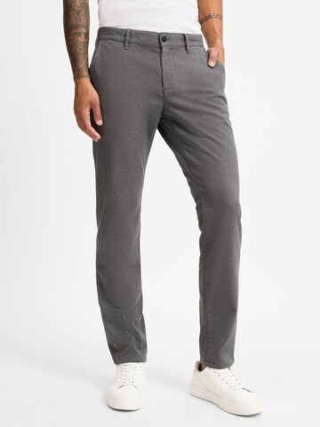 Alberto Regular Chino Pants ' Lou ' in Grey: front