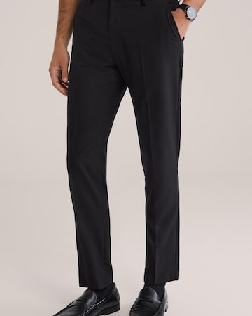 WE Fashion Slimfit Byxa i svart: framsida