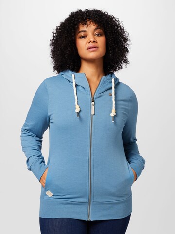 Ragwear Plus Sweatvest 'PAYA' in Blauw: voorkant