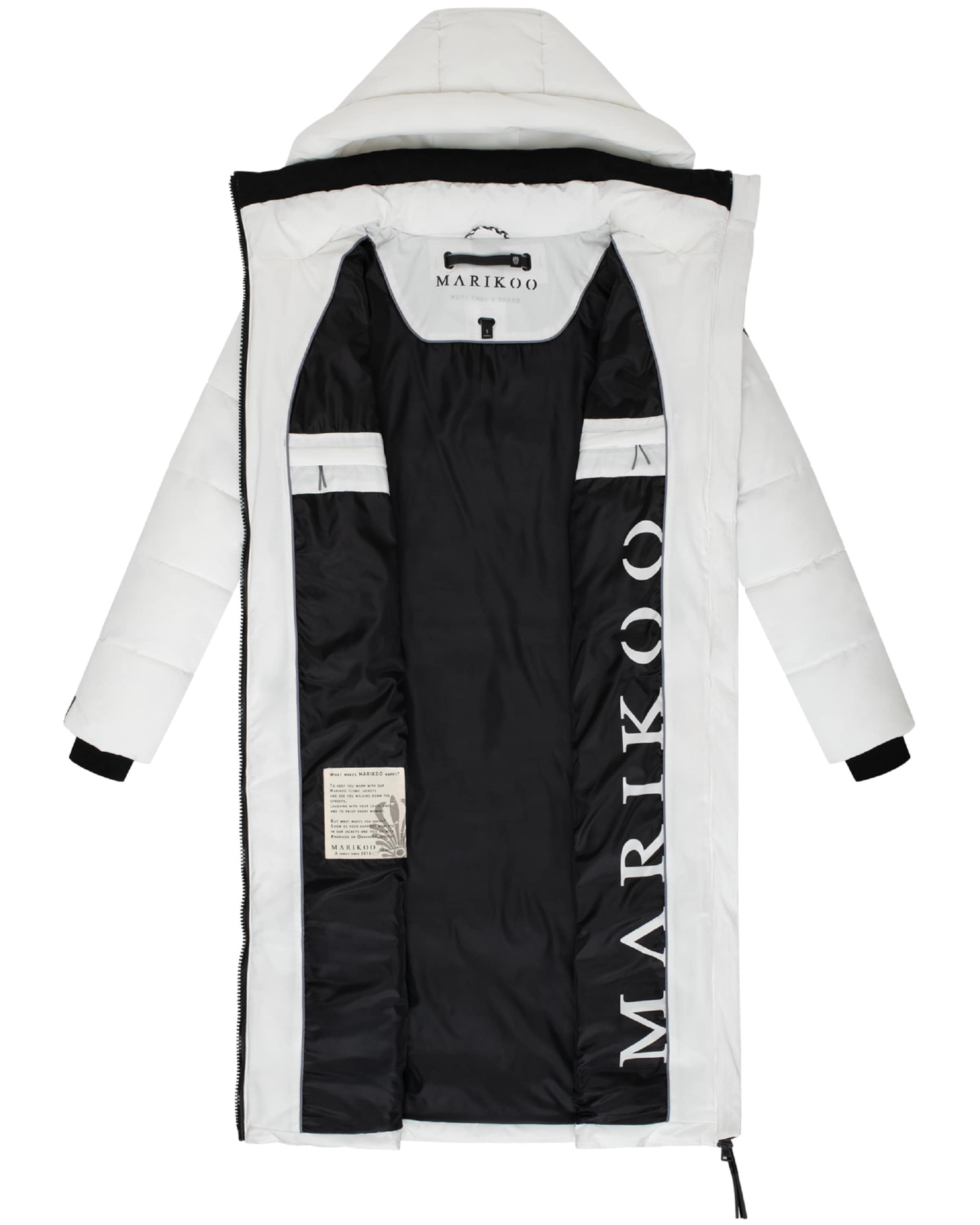 MARIKOO Winter Coat 'Lanitaa XVI' in White