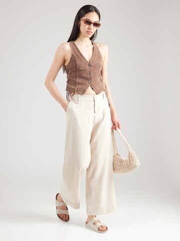 HOLLISTER Wide leg Broek 'LIVVY' in Beige