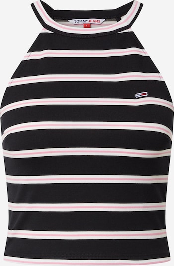 Tommy Jeans Top 'Punto' in rosa / schwarz / weiß, Produktansicht