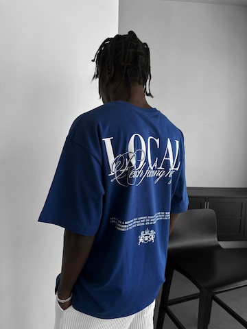 Kleidermafia T-shirt 'Oversize Local T-shirt - Navy Peony' i blå