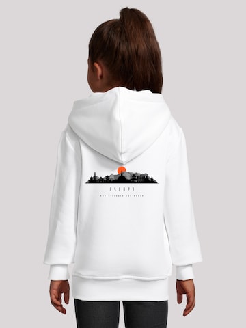 Sweat-shirt 'Escape Discover The World Asian Town' F4NT4STIC en blanc : devant