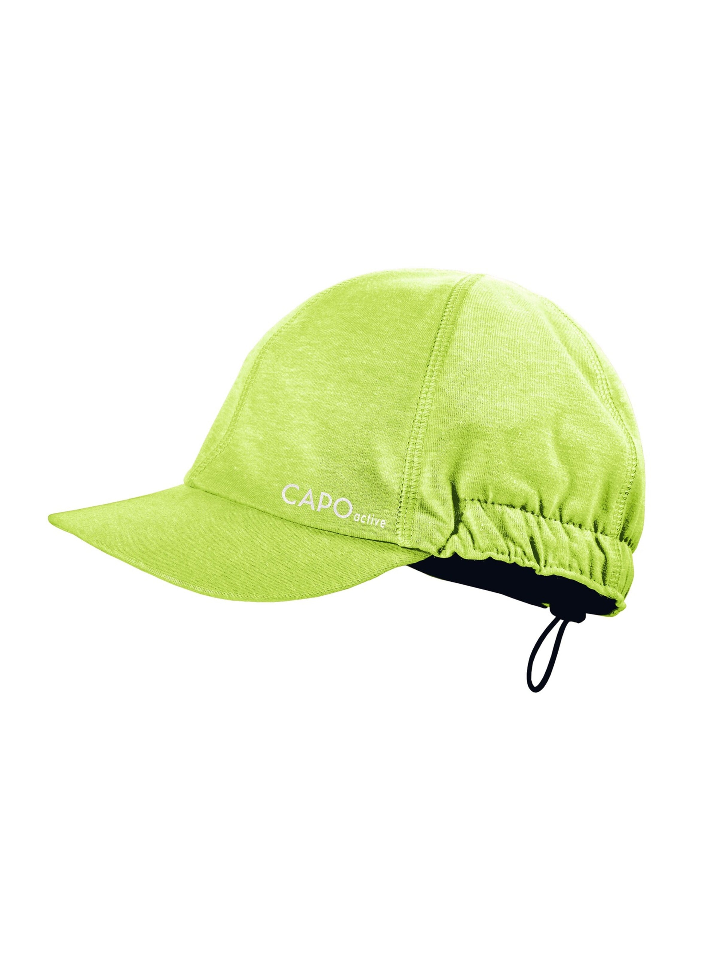CAPO Cap 'Softcap, Jersey, Reflexbügler UV 50'‌‌‌‌‌‌‌‌ in Grün: Vorderseite