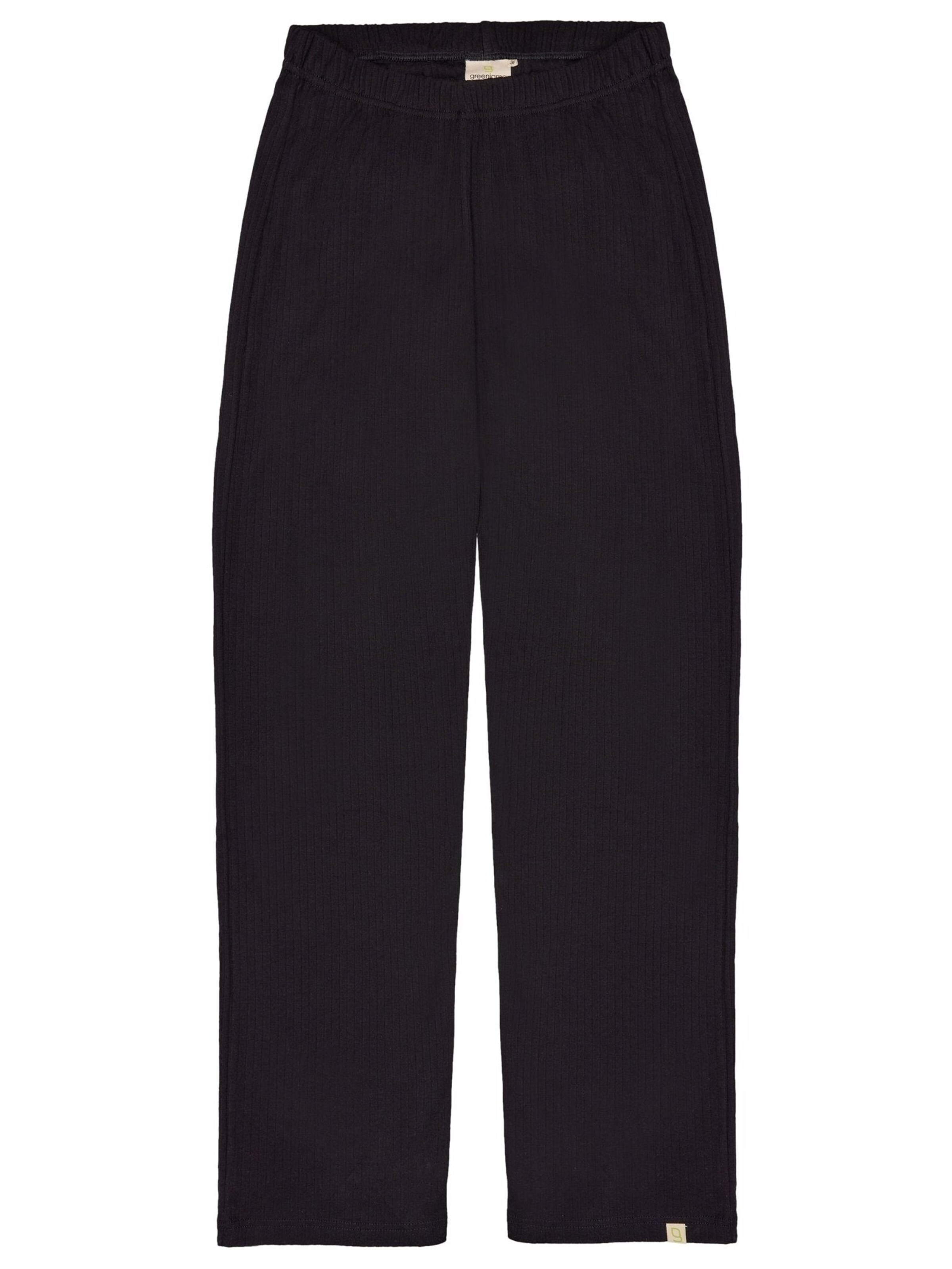greenjama Pajama Pants in Black: front