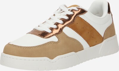 ONLY Sneaker low 'SWIFT-4' i cognac / cappuccino / bronze / hvid, Produktvisning