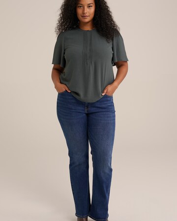 WE FashionBluza 'Curve' - zelena boja