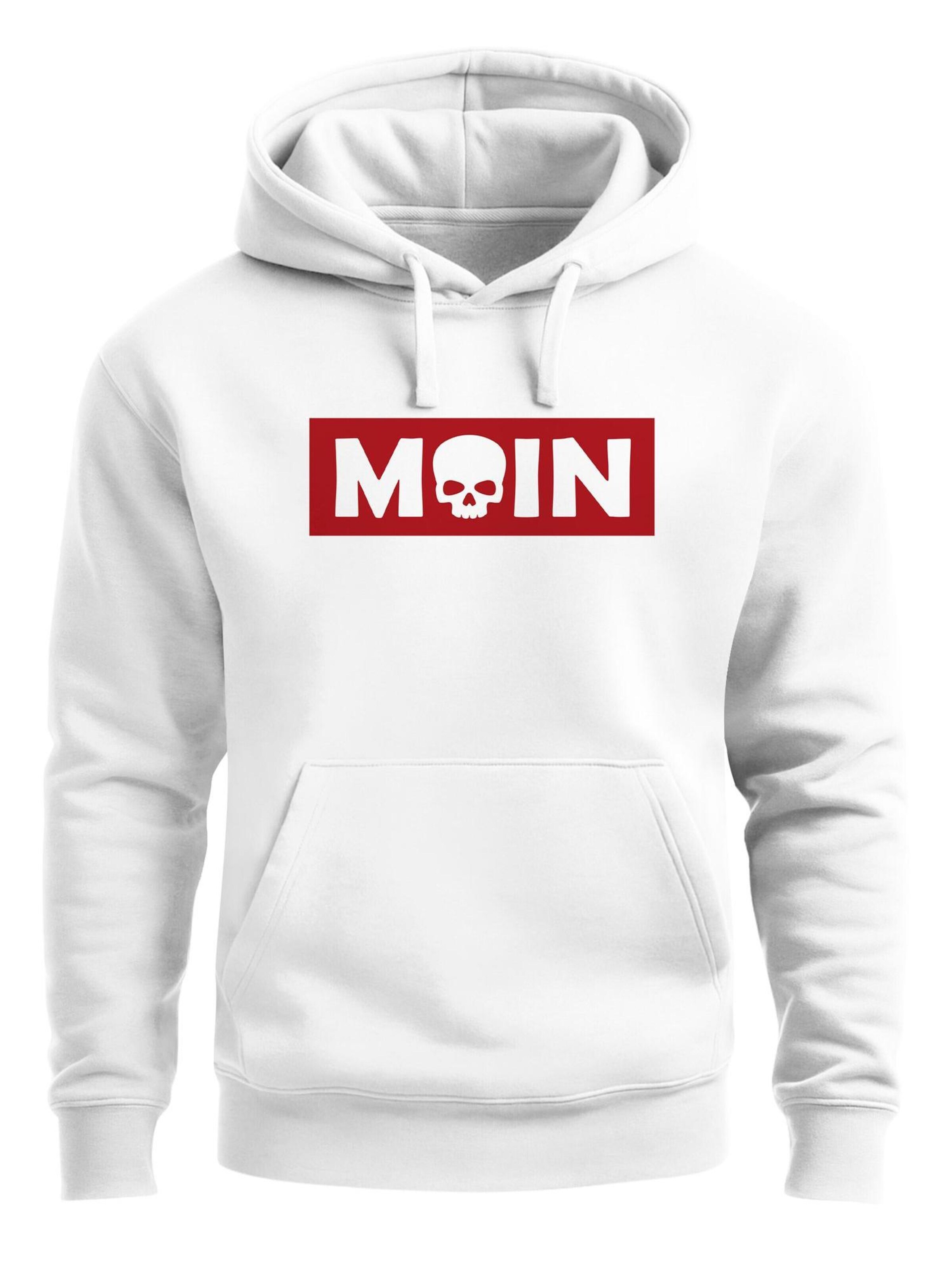 Neverless Sweatshirt 'Moin Skull' in White: front