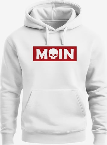 Neverless Sweatshirt 'Moin Skull' in Weiß: Vorderseite