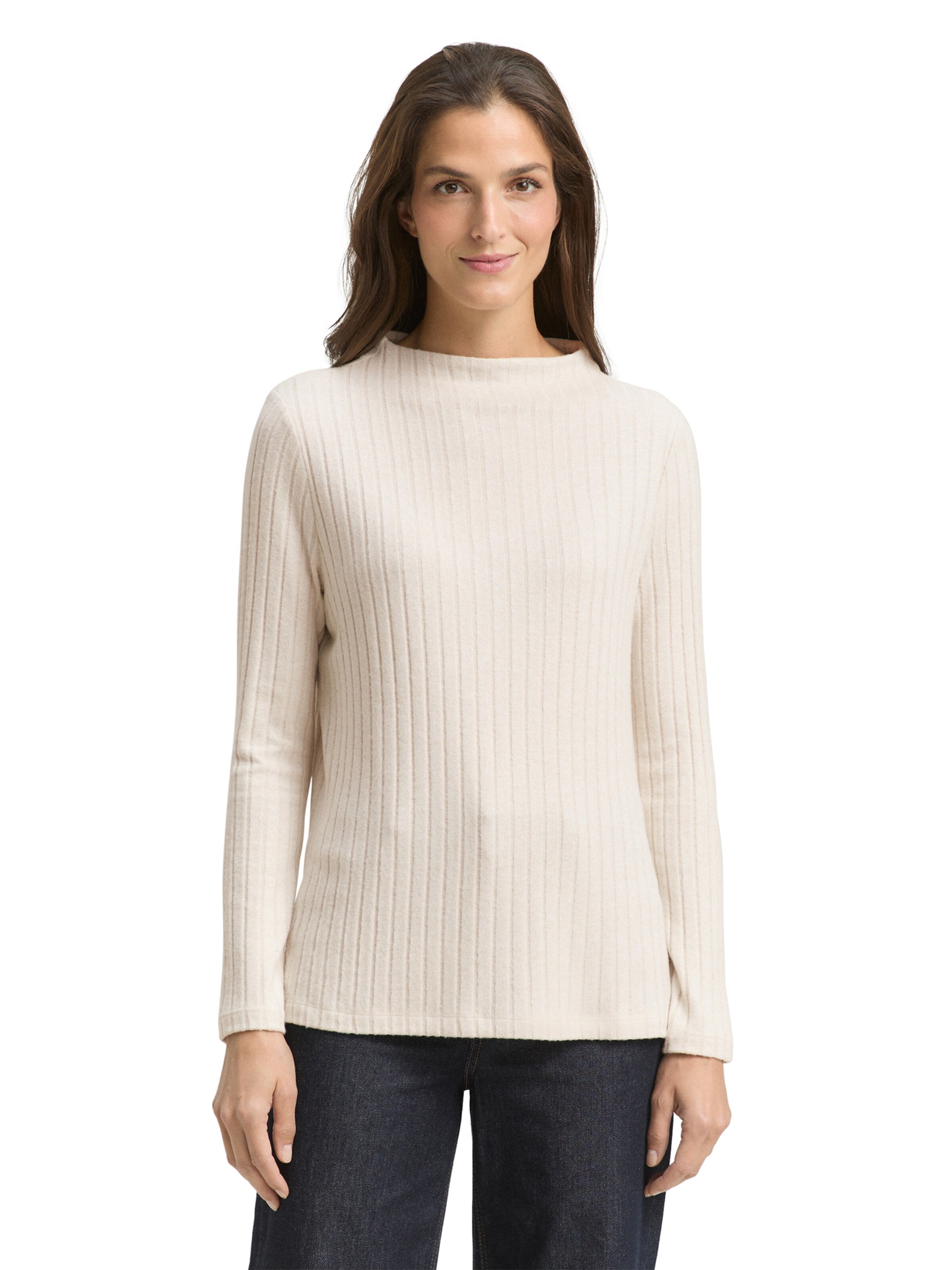 TOM TAILOR Shirt in Beige: front