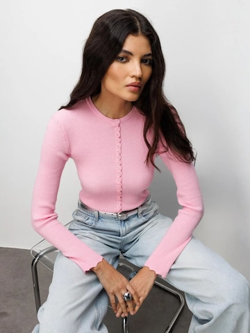 Cardigan 'Strickjacken' MixRay en rose : devant
