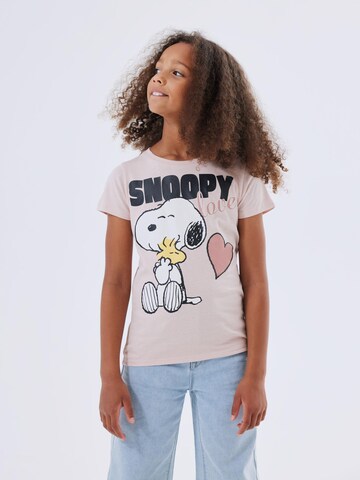 NAME IT - Camiseta 'Nanni Snoopy' en rosa: frente