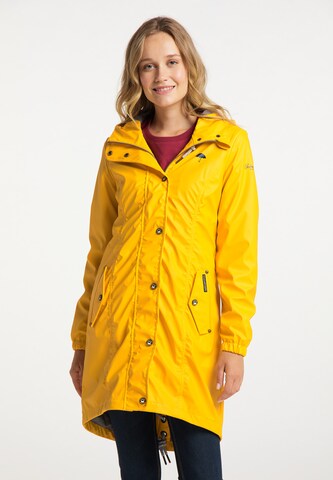 Schmuddelwedda Between-Seasons Coat in Yellow: front