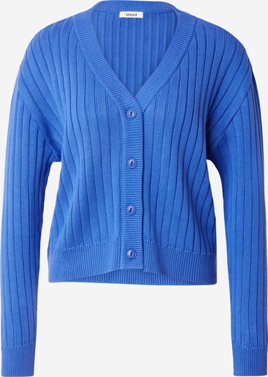 bleed clothing Cardigan en bleu cobalt, Vue avec produit