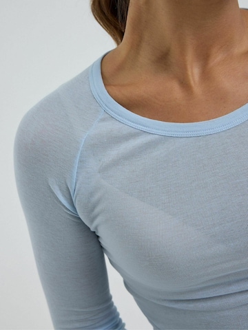 Haut ' Cotton ' Seamless Basic en bleu