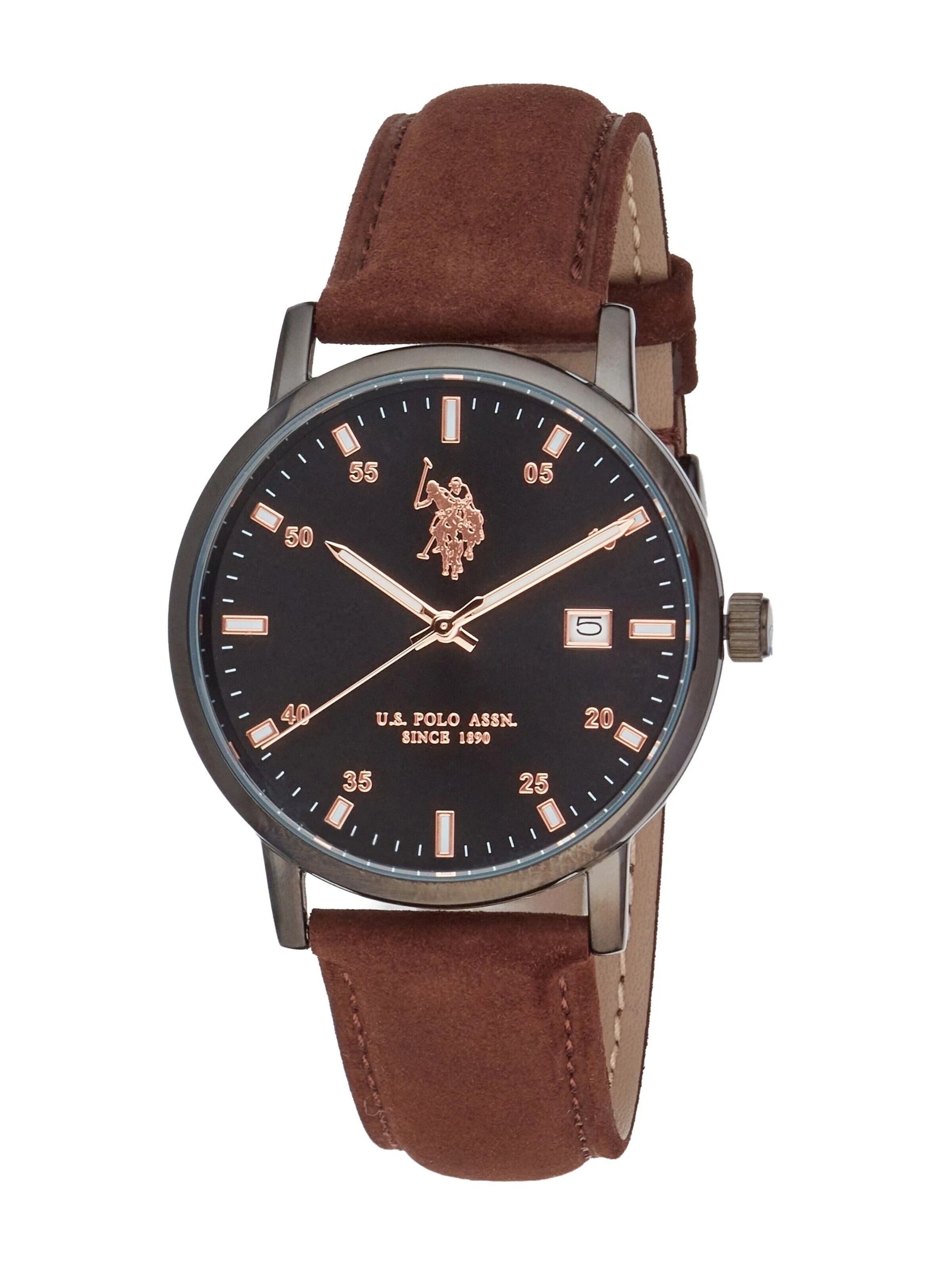 Montre à affichage analogique 'Osman' U.S. POLO ASSN. en marron : devant