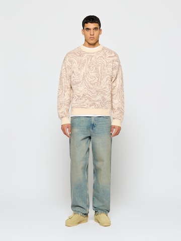 Burocs Pullover 'Knit Swirl'‌‌‌‌‌‌‌‌ in Beige