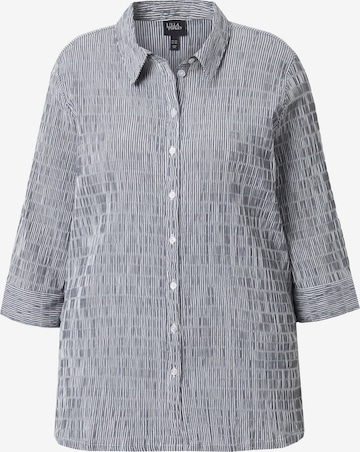 Ulla Popken Hemdbluse in Grau: Vorderseite