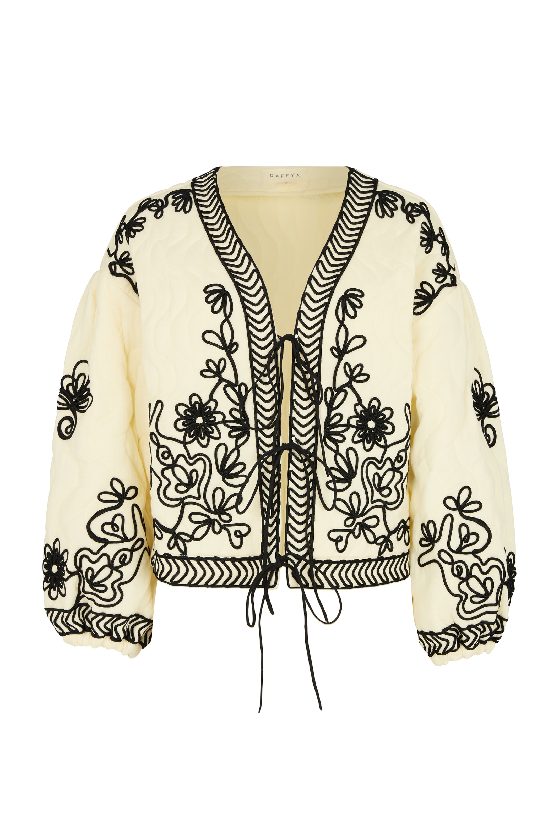 RAFFYA Bolero 'Felicity Palm' in Beige: Vorderseite