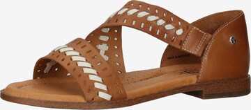 PIKOLINOS Sandals in Brown: front