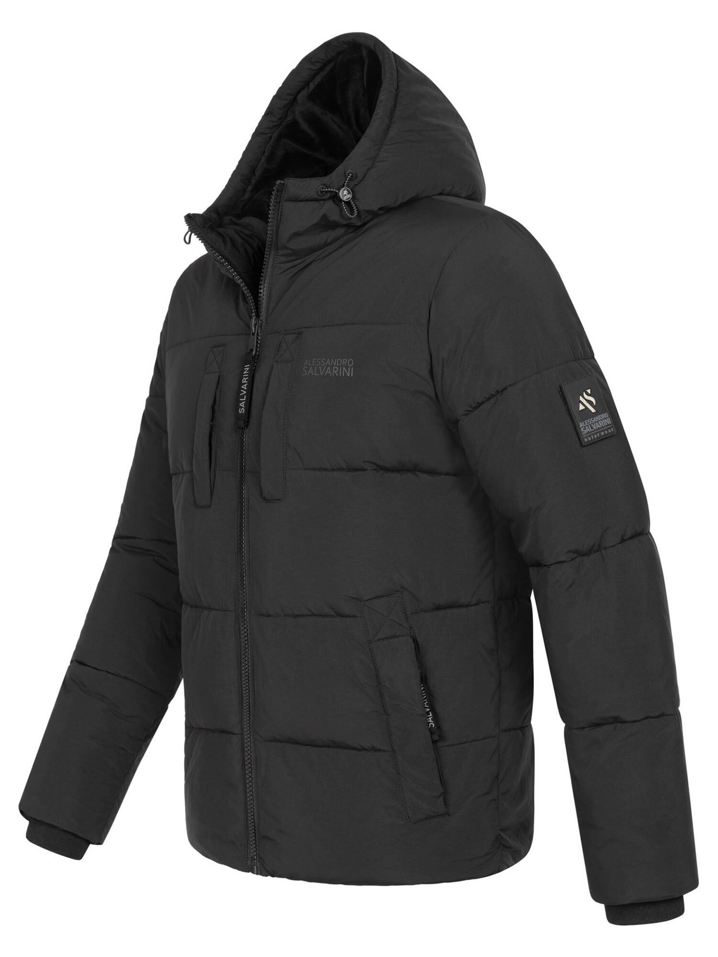 Alessandro Salvarini Winterjas in Zwart
