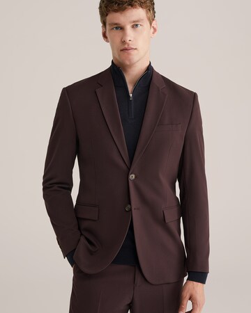 WE Fashion Slim fit Blazer in Brown: front