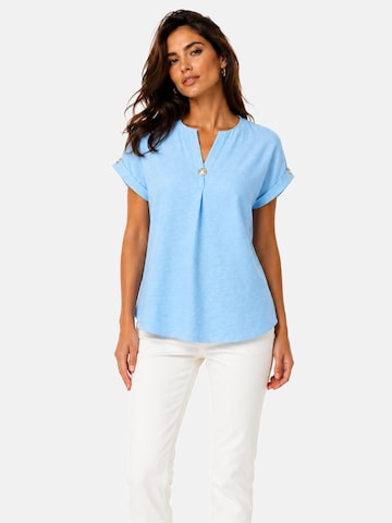 REGINA FASHION Blúzka 'Blouse with button' - Modrá