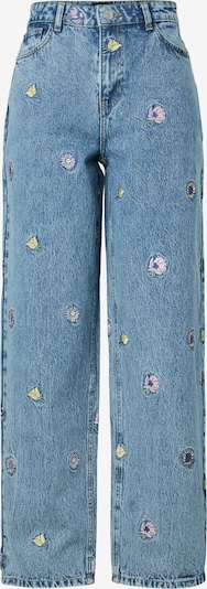 PIECES Farkut 'PCBENNIE' värissä sininen denim / syreeni / violetinsininen, Tuotenäkymä