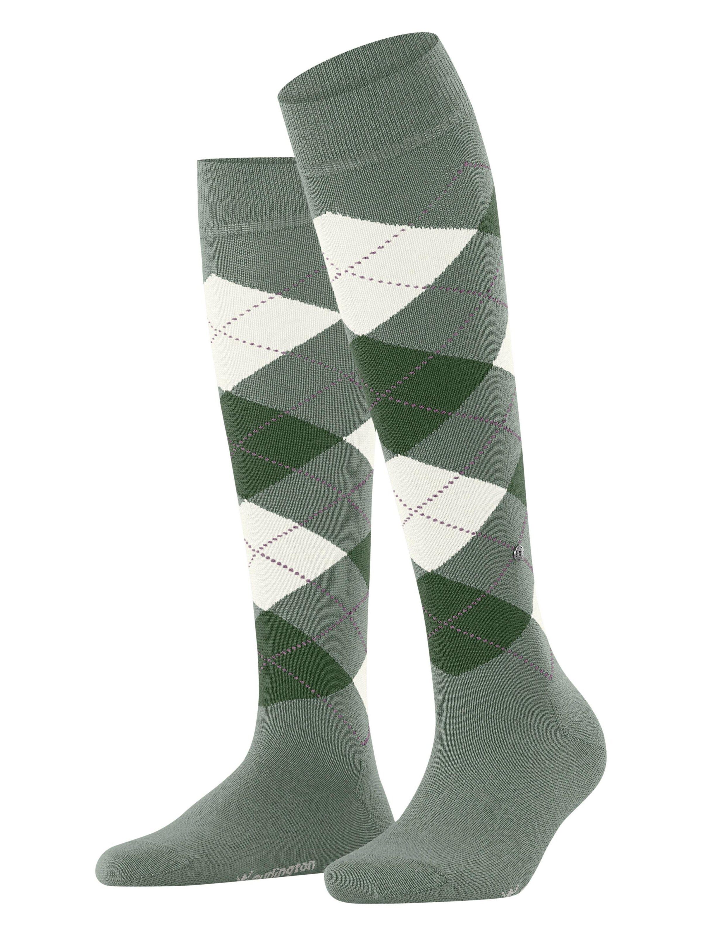 BURLINGTON Overknee Strümpfe 'Marylebone'‌‌‌‌ in Grün: Vorderseite