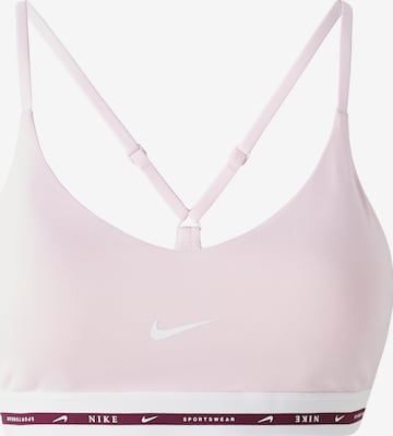 NIKE Bustier Urheilurintaliivit 'INDY' värissä vaaleanpunainen: etupuoli