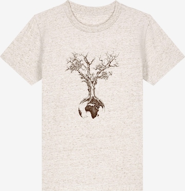 Life-Tree Shirt 'Weltenbaum' in Weiß: Vorderseite