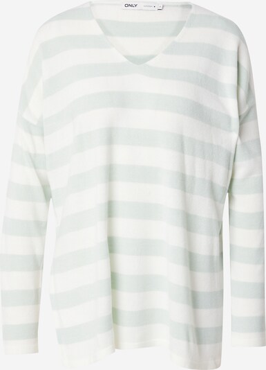 ONLY Jersey 'AMALIA' en verde pastel / blanco, Vista del producto