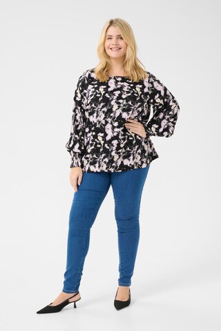 KAFFE CURVE Blus 'KC Lurana' i svart