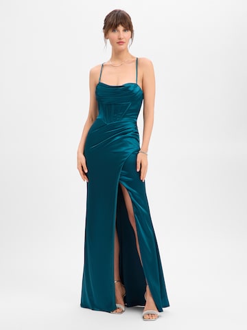 Luxuar Fashion Evening Dress in Blue: front