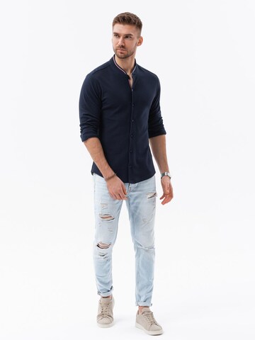 Coupe regular Chemise Ombre en bleu