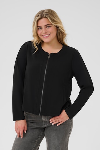KAFFE CURVE Cardigans i sort: forside