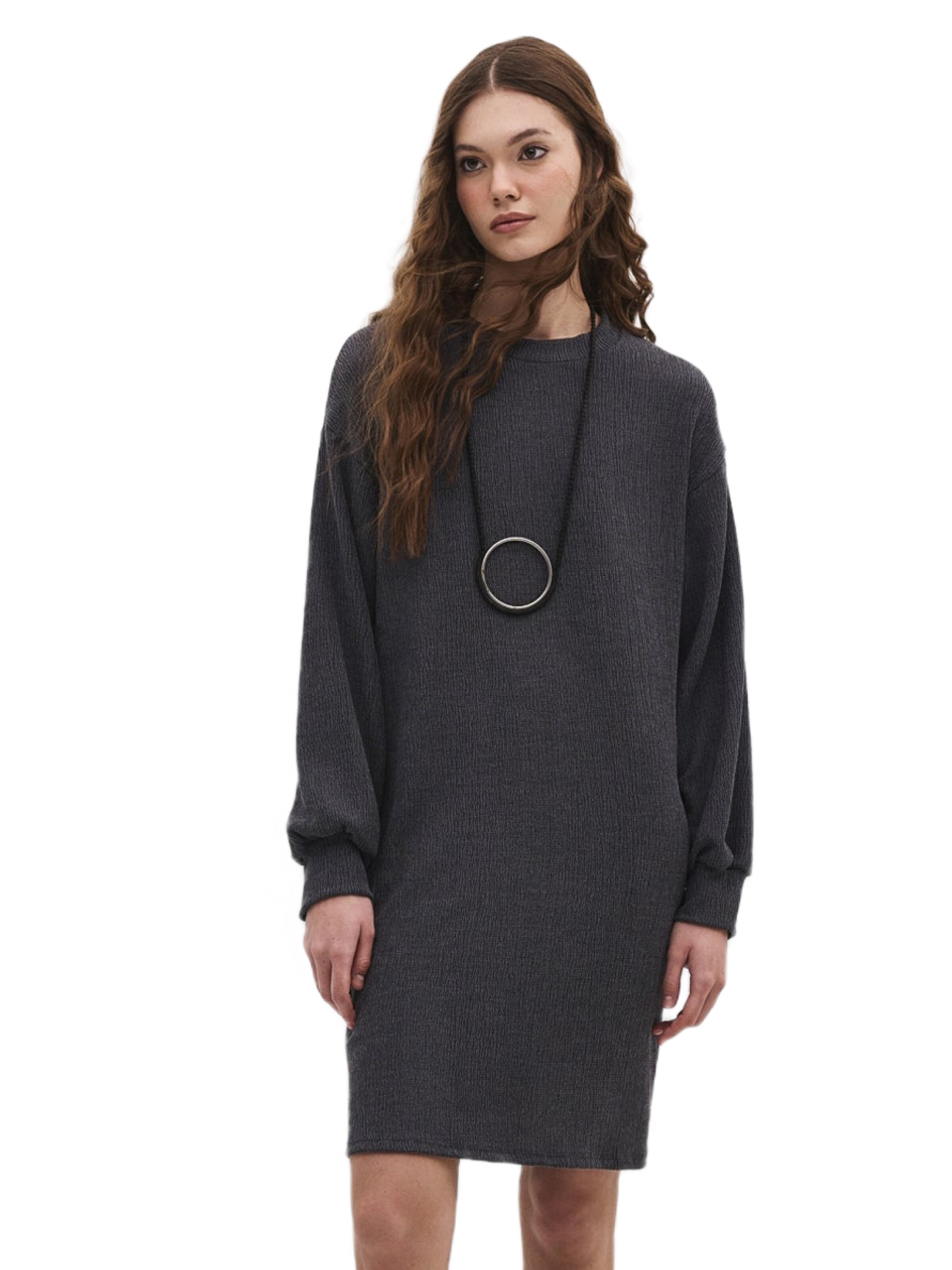 No Matter What Dress in Grey: front