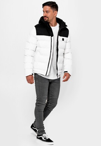 INDICODE JEANS Between-season jacket 'Eberhardy' in White