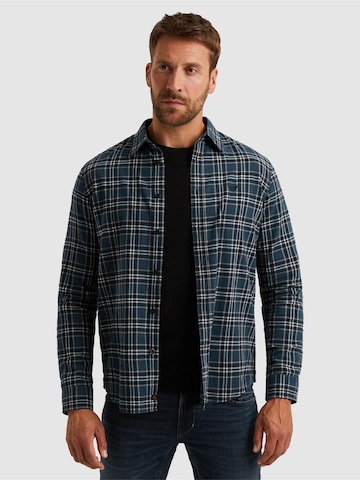PME Legend Regular Fit Skjorte 'Shirt with check pattern' i blå: forside